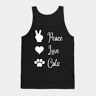 Peace Love Cats Tank Top